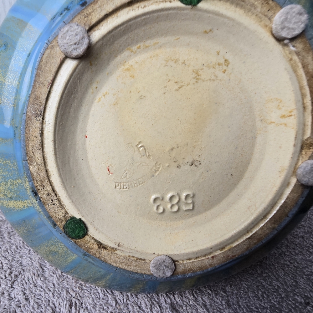 Vintage Pierrefonds Potteey Art Nouveau France Art Pot Marked Vase - Picture 13 of 16